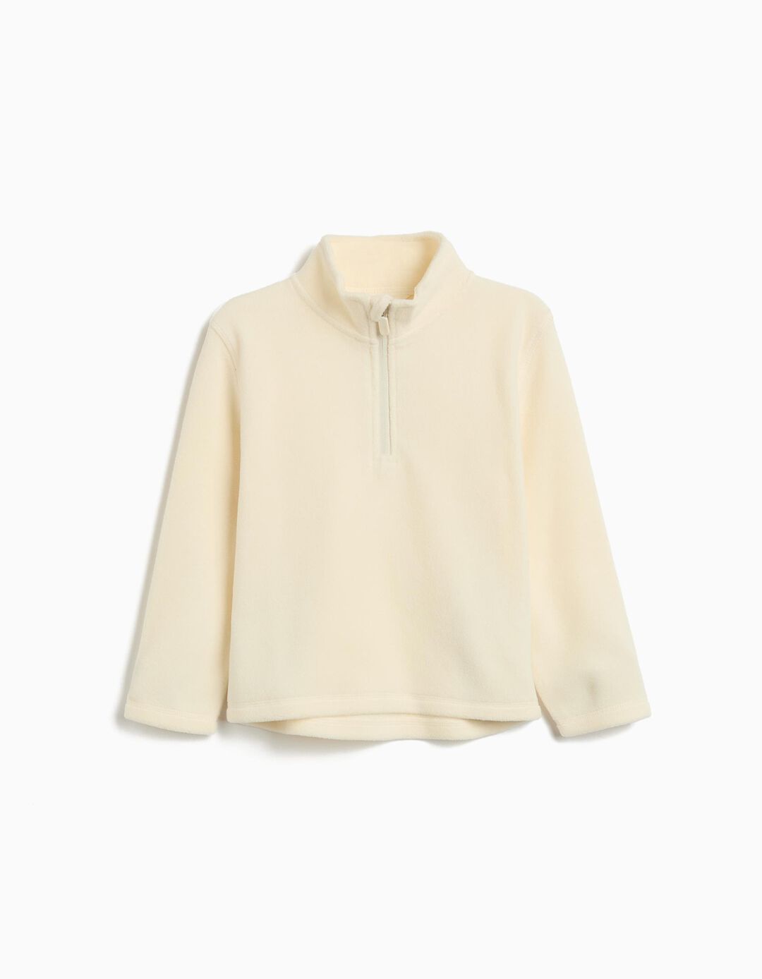 Camisola Polar com Fecho, Menina, Branco