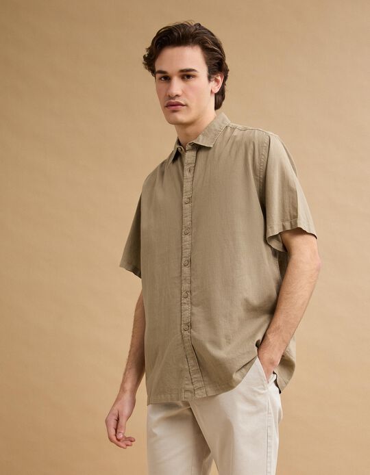 Comprar Online Camisa com Linho, Homem, Verde