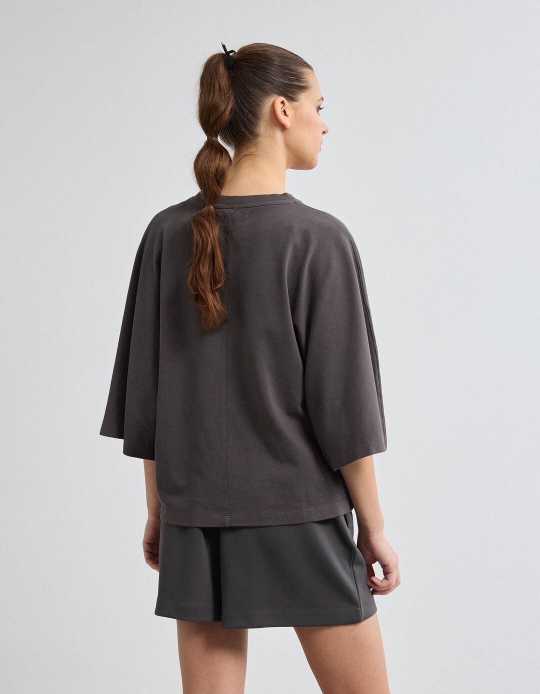 T-shirt, Mulher, Cinzento Escuro