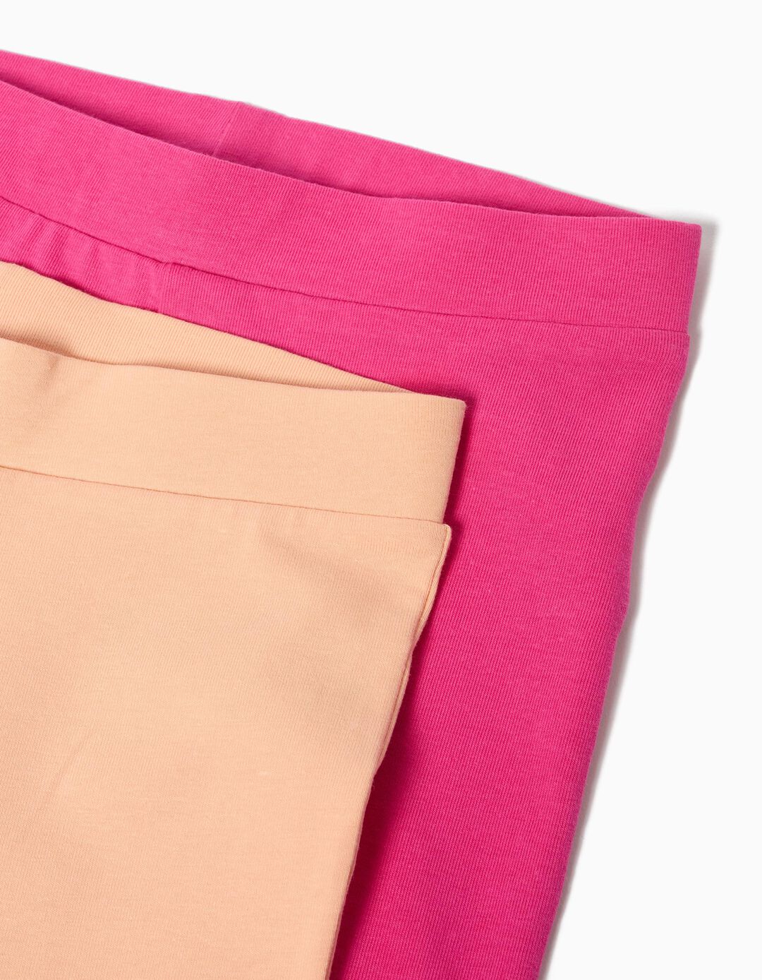 Pack 2 Leggings, Menina, Rosa Escuro 