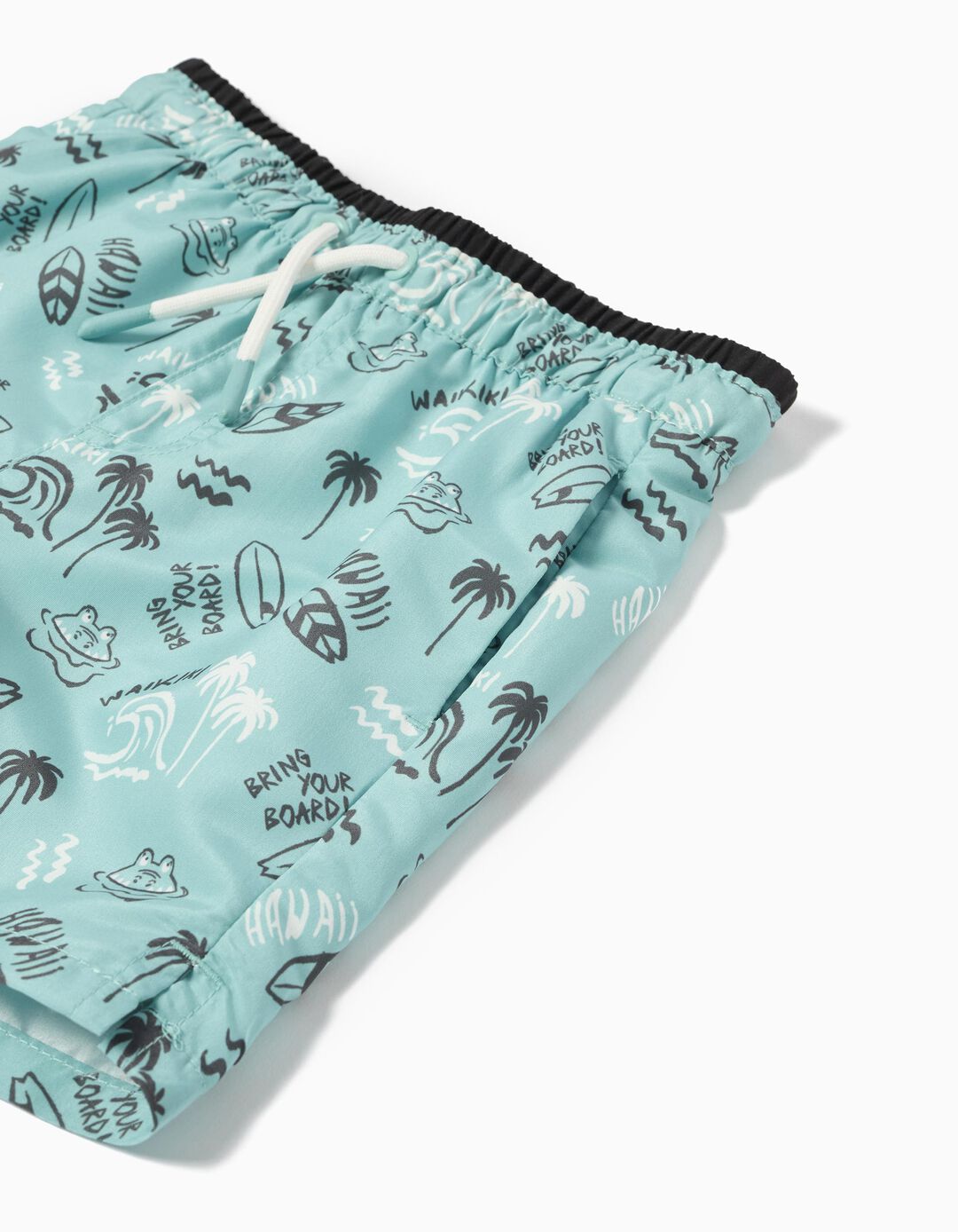 Calções de Banho Estampados, Menino, Azul Claro 