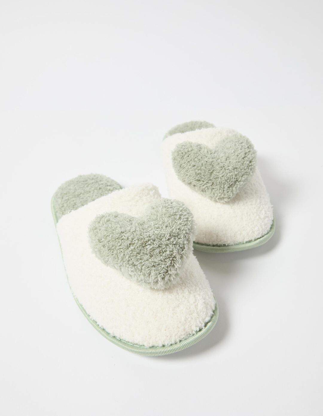 Chinelos de Quarto com Coração, Mulher, Verde