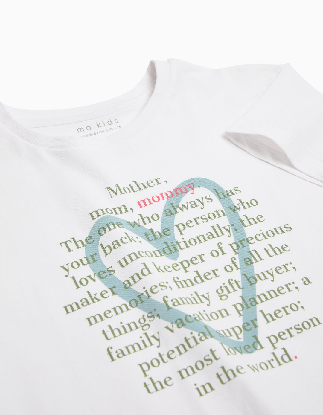 T-shirt 'Dia da Mãe', Menina, Branco