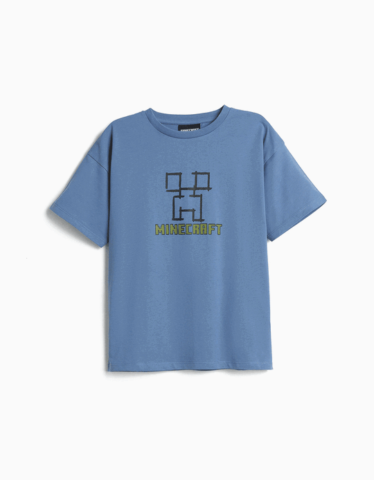 Comprar Online T-shirt Manga Curta 'Minecraft', Menino, Azul