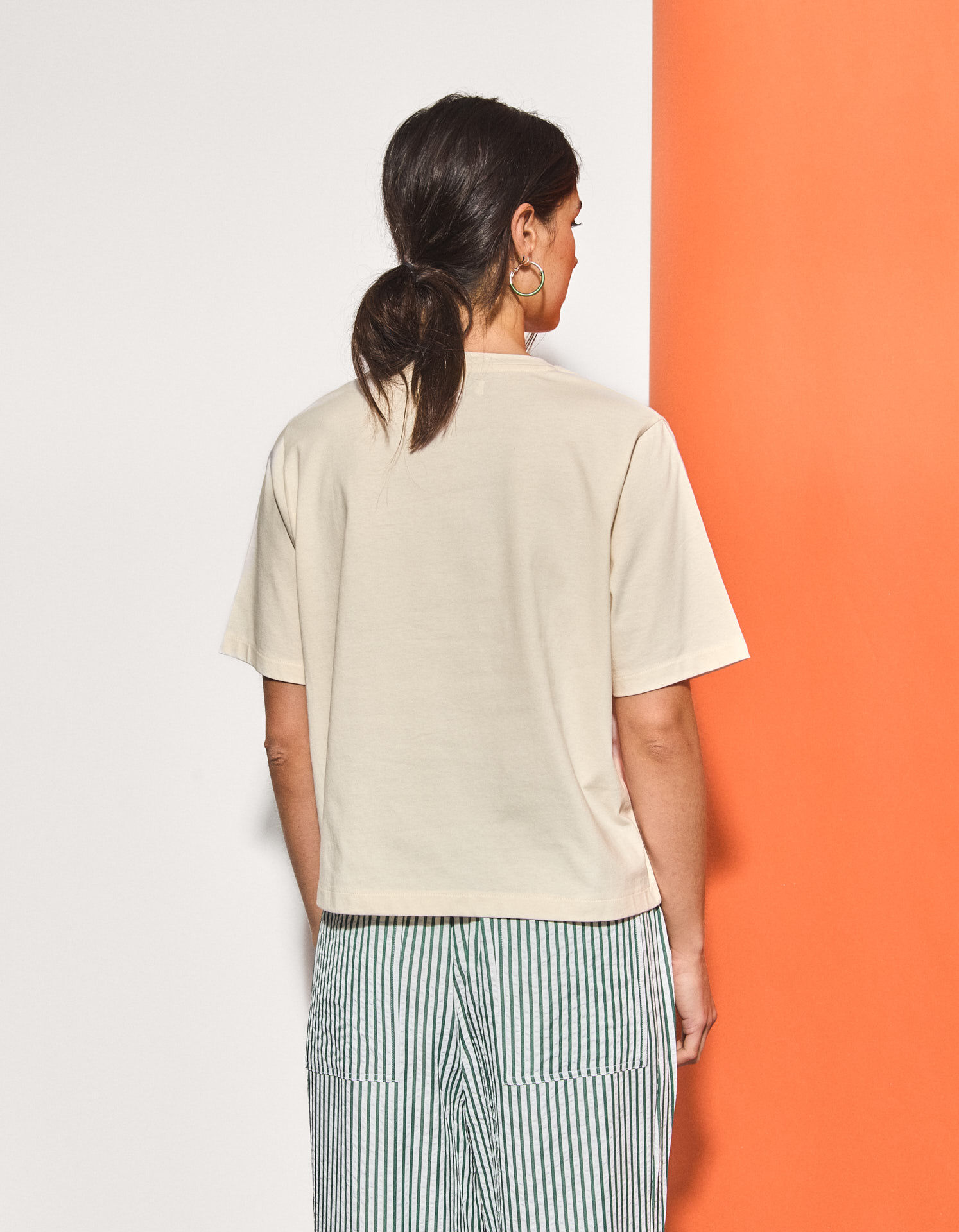 Comprar Online T-shirt Estampada, Mulher, Bege Claro