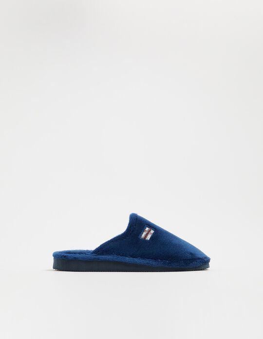 Comprar Online Chinelos Bordado, Homem, Azul Escuro
