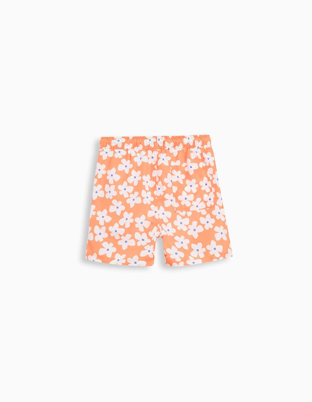 Calções de Banho com Flores, Menino, Laranja