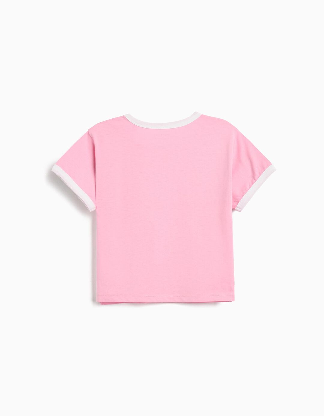 T-shirt Print, Menina, Rosa 