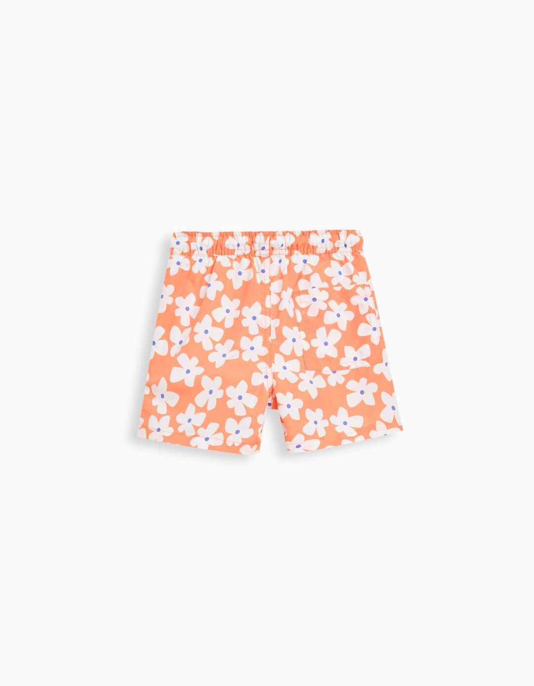 Calções de Banho com Flores, Menino, Laranja