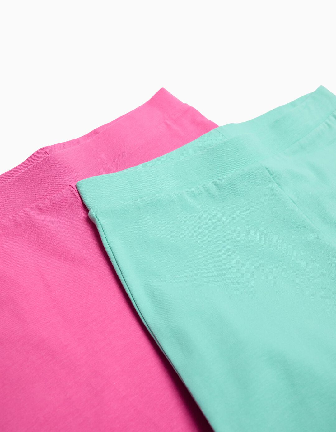 Pack 2 Leggings de Calções, Menina, Verde Claro