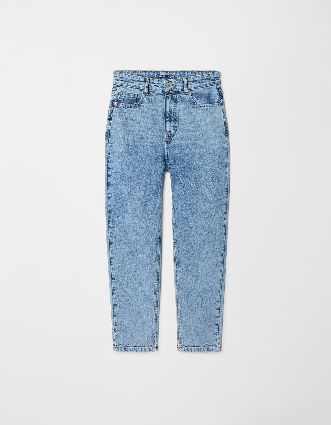 Calças de Ganga 'Tapered Mom Fit', Mulher, Azul Claro
