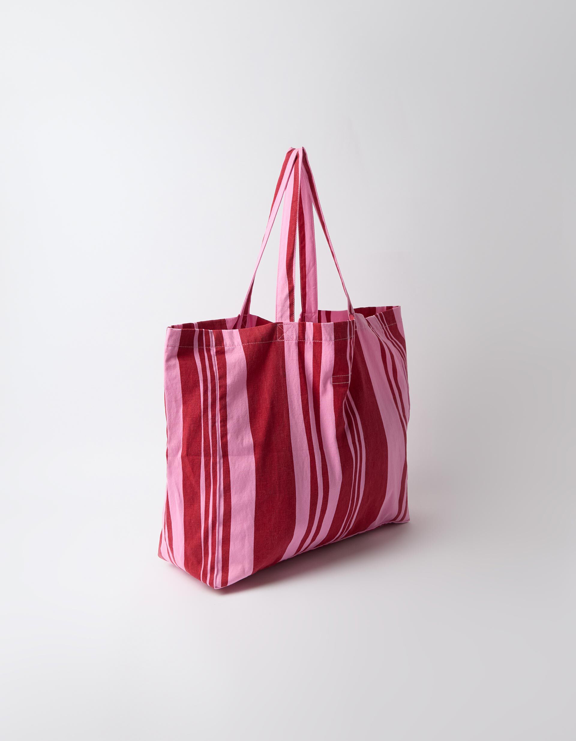 Comprar Online Tote Bag &Agrave;s Riscas, Mulher, Rosa