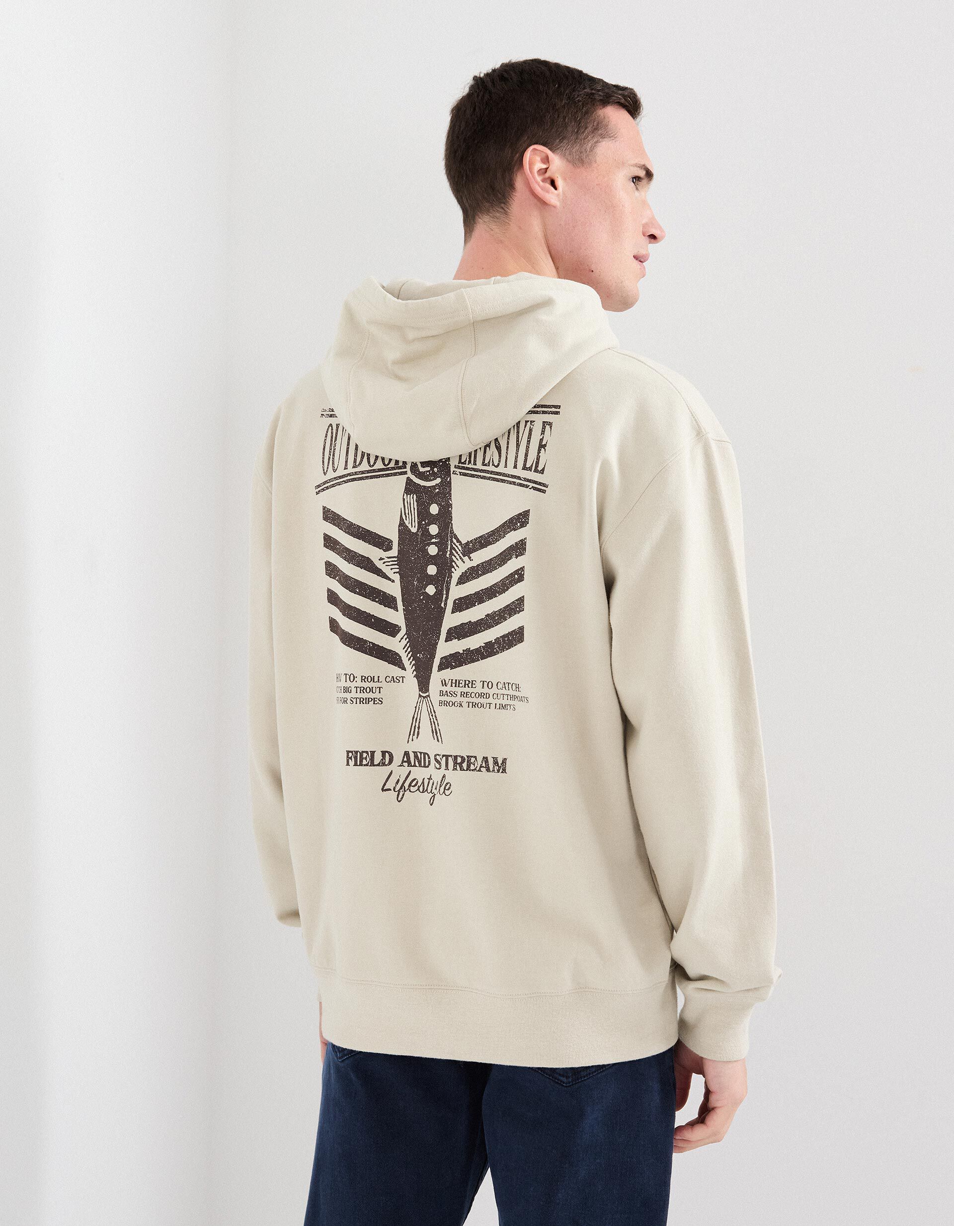 Comprar Online Sweatshirt com Capuz, Homem, Bege