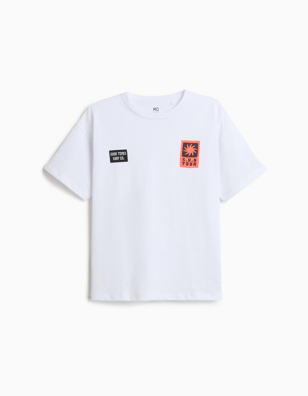 T-shirt com Estampado, Menino, Branco