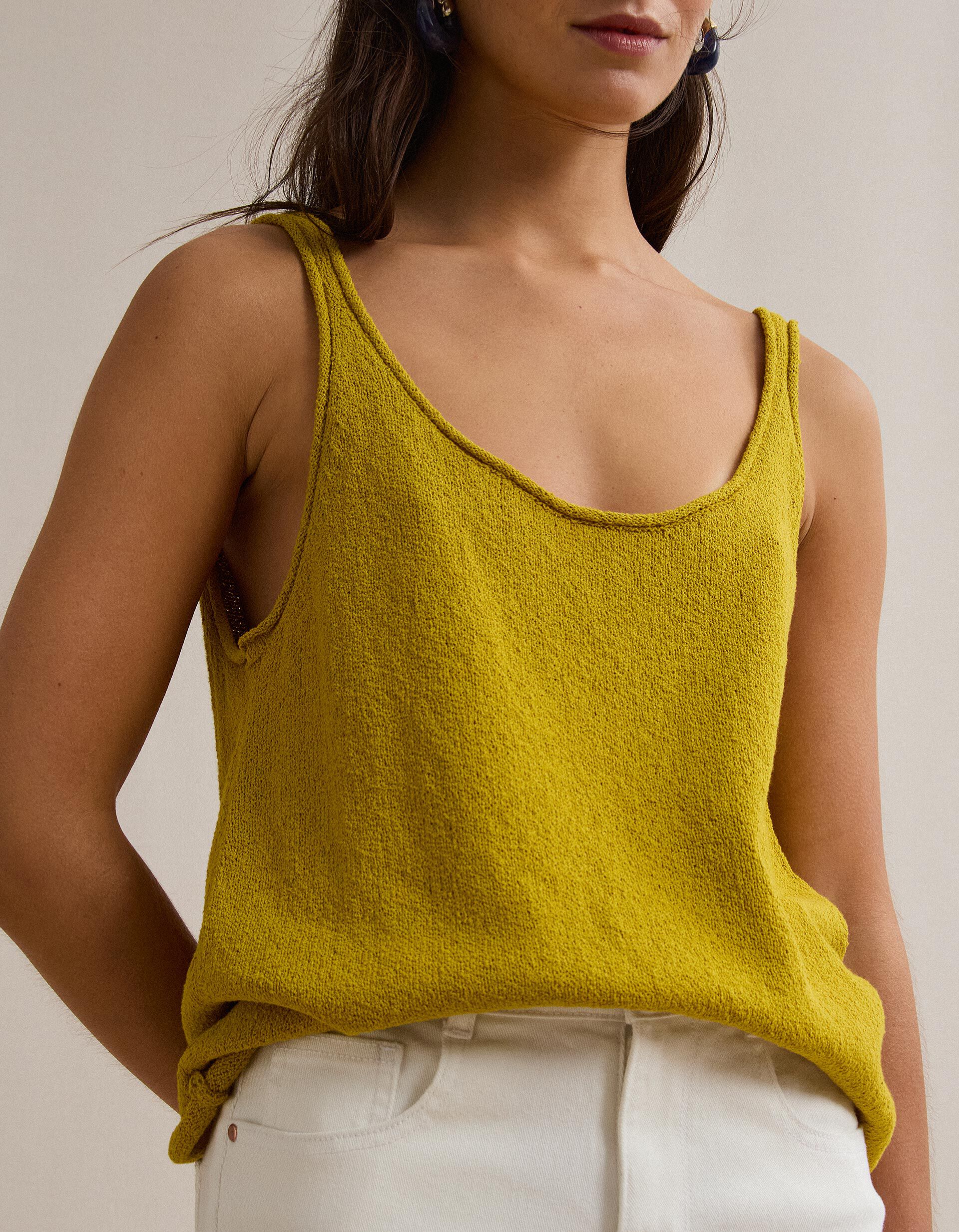 Comprar Online Top de Malha, Mulher, Amarelo