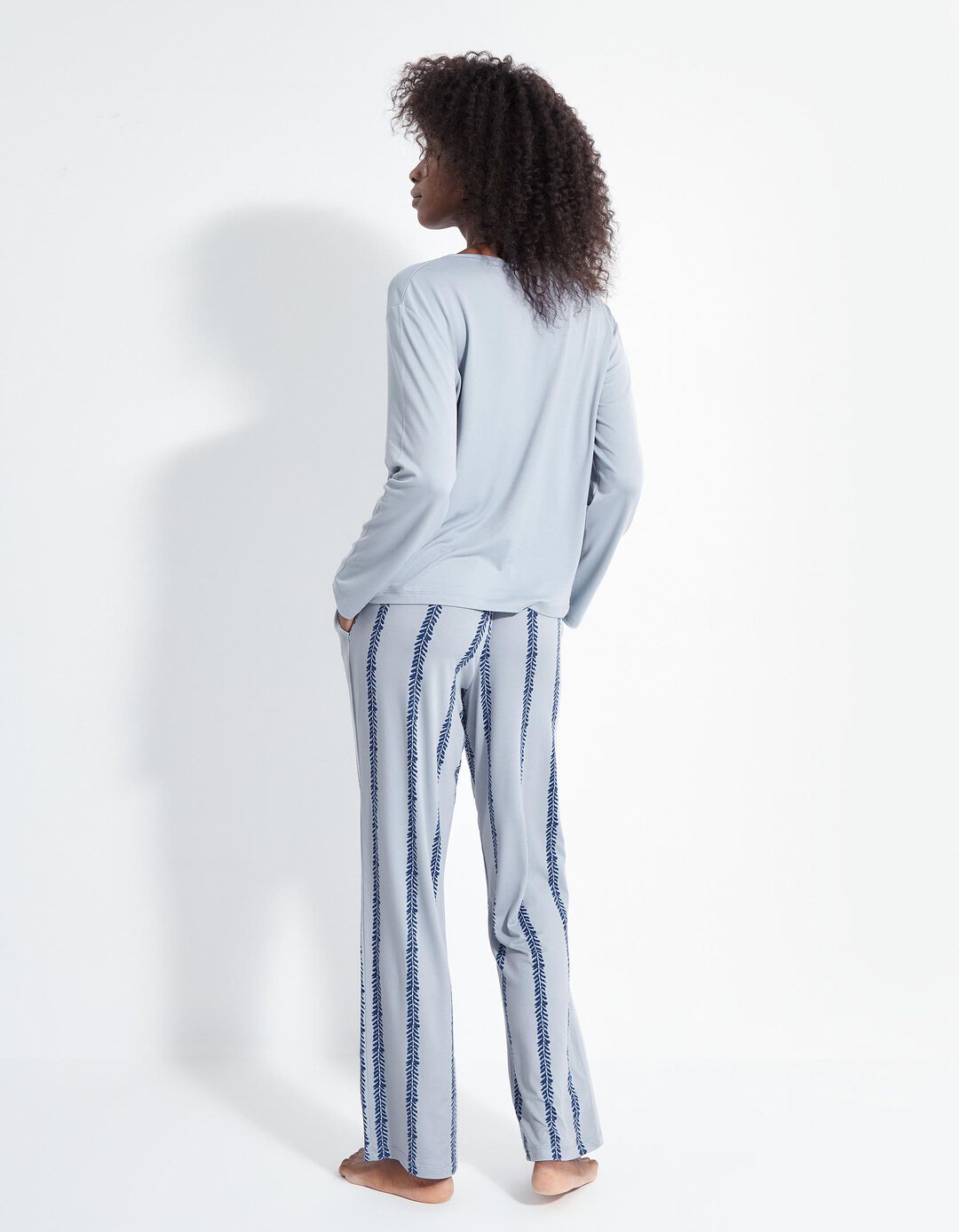 Pijama Jersey, Mulher, Azul Claro