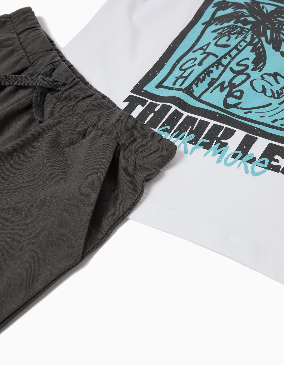 Conjunto T-Shirt e Calções, Menino, Branco