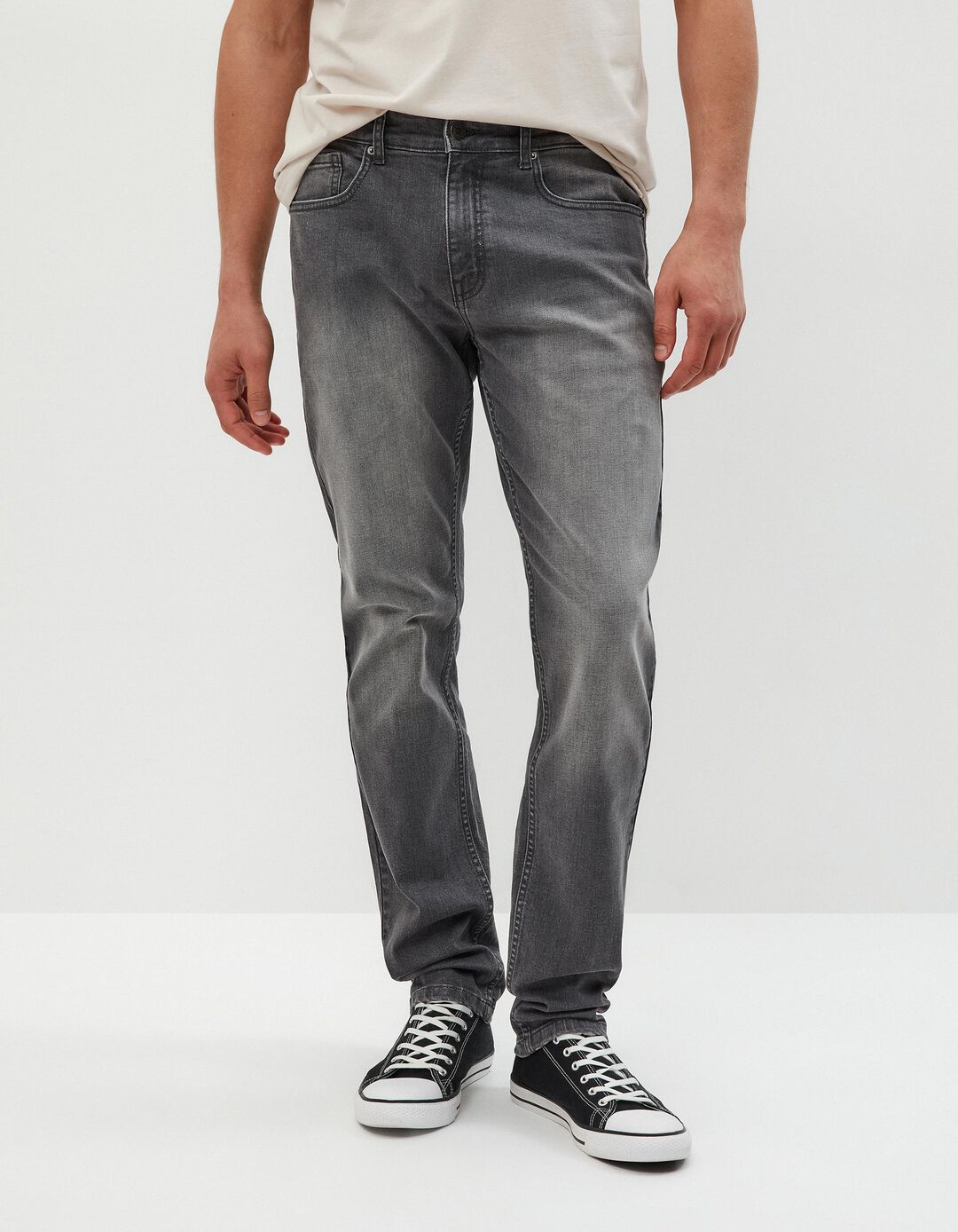 Jeans Slim-fit, Homem, Cinzento