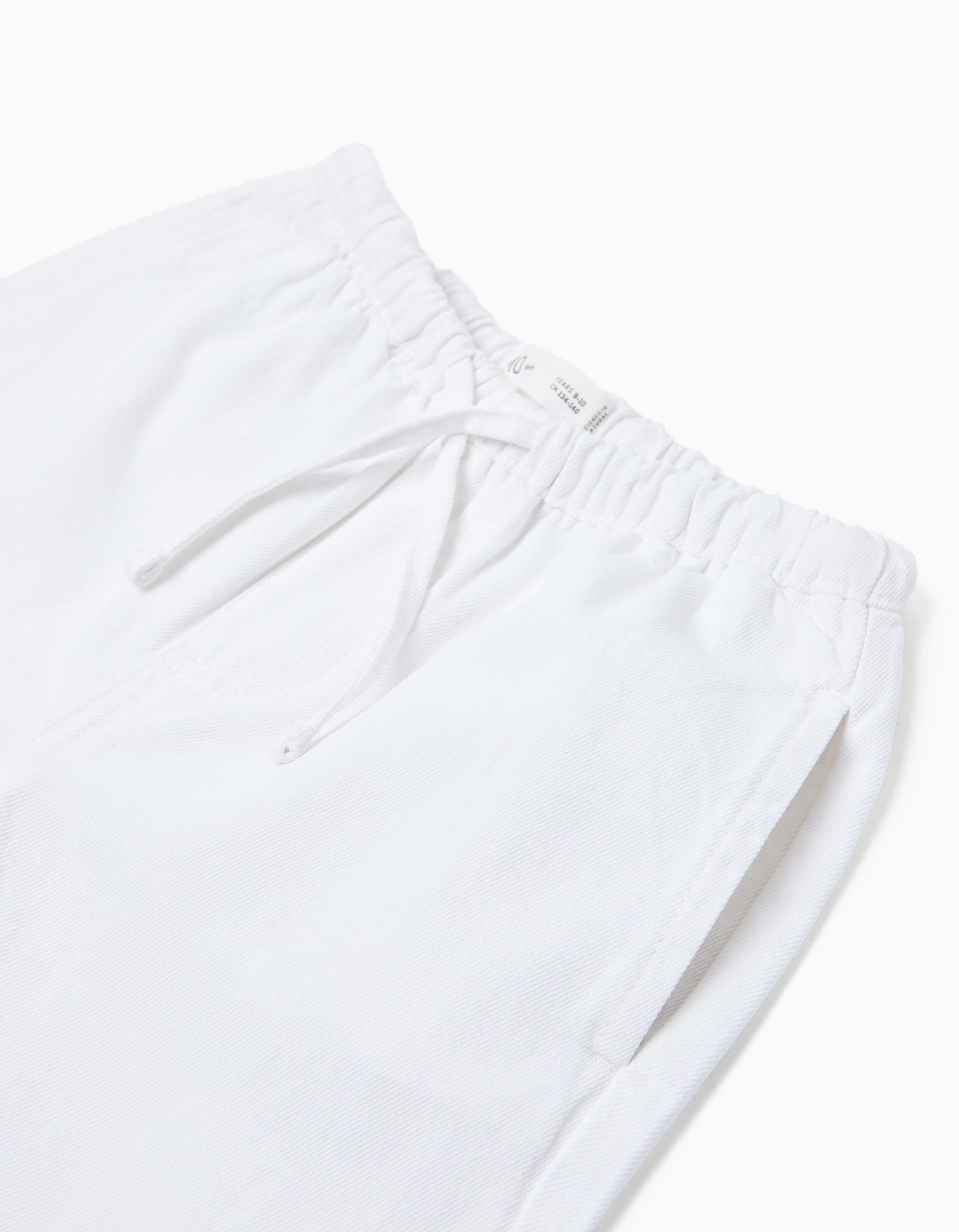 Comprar Online Cal&ccedil;as de Ganga 'Wide Leg', Menina, Branco