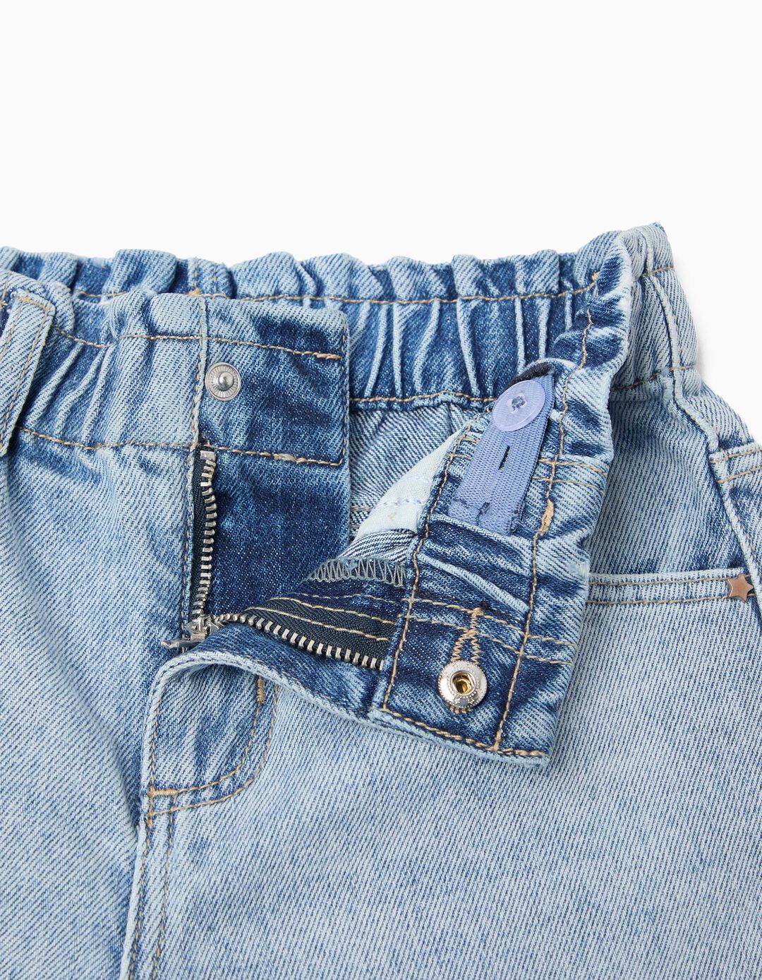 Cal&ccedil;&otilde;es de Ganga Paperbag, Menina, Azul Claro