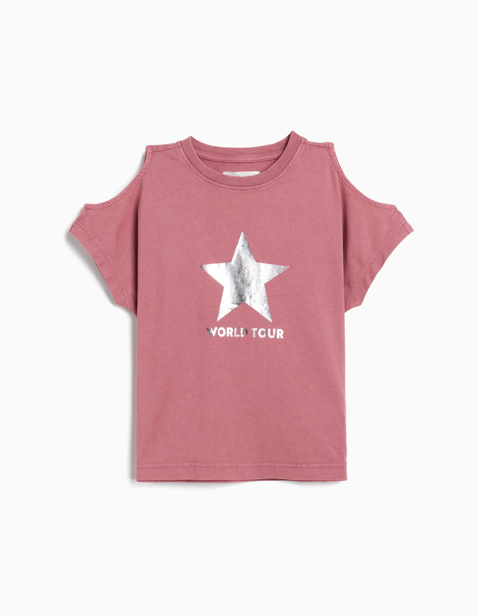 Comprar Online T-shirt Manga Curta Cut Out, Menina, Rosa Escuro