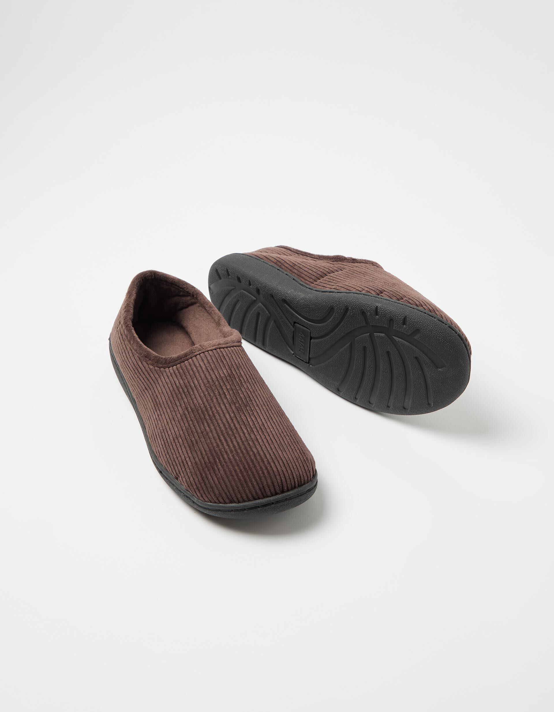 Comprar Online Pantufas Bombazina, Homem, Castanho