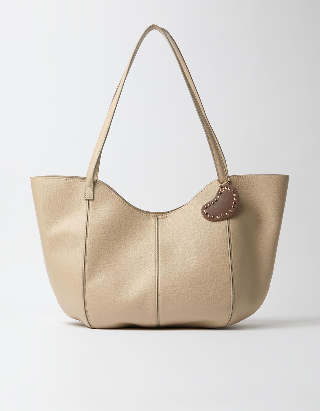 Mala Shopper Com Pendente, Mulher, Bege
