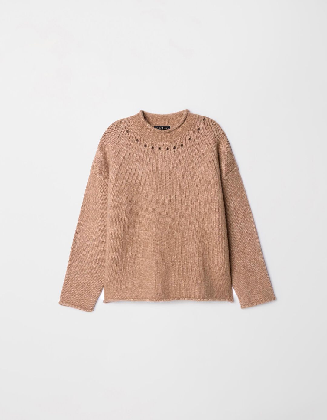 Camisola de Malha, Mulher, Bege