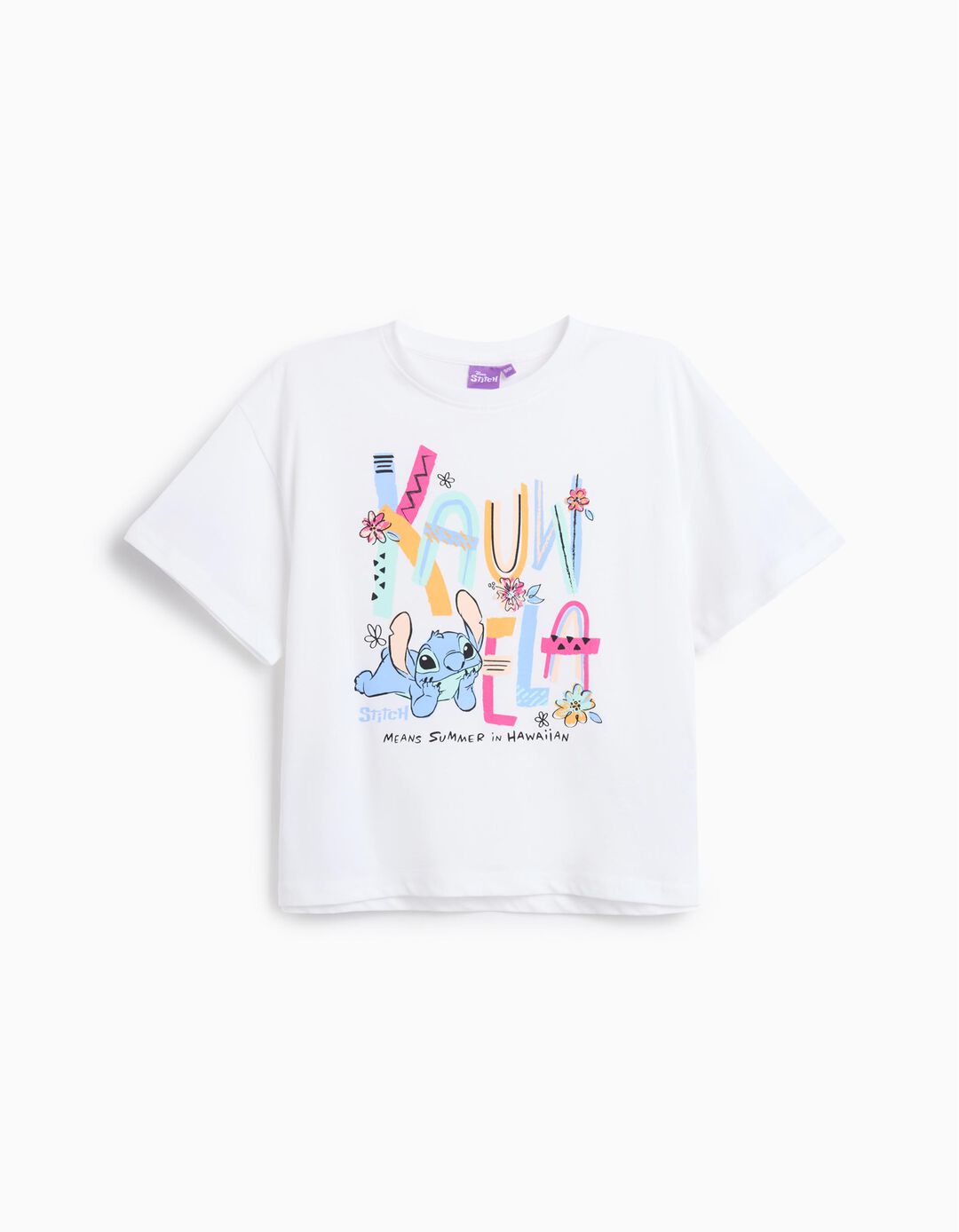 T-shirt 'Lilo e Stitch', Menina, Branco 