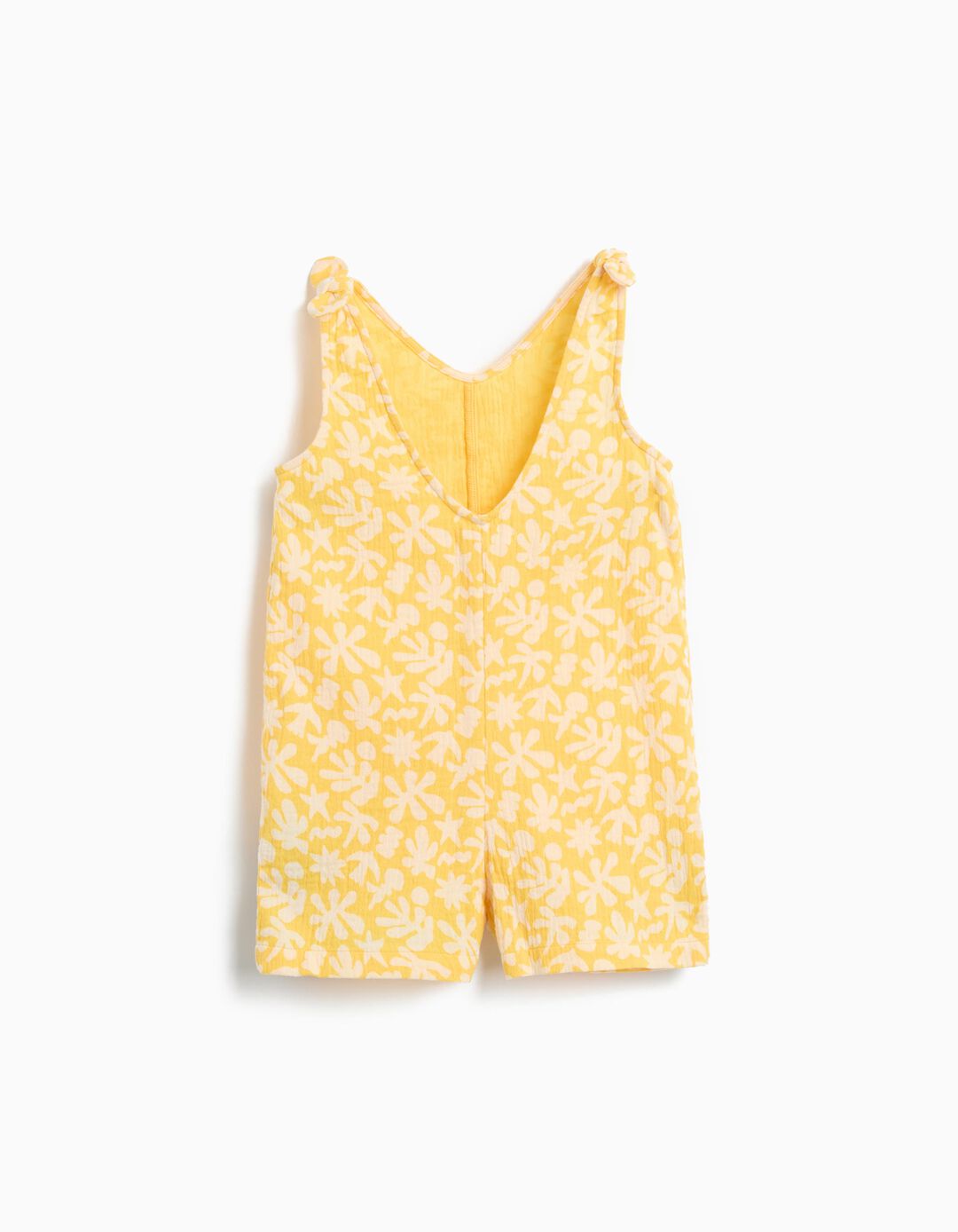 Macacão, Menina, Amarelo Escuro 
