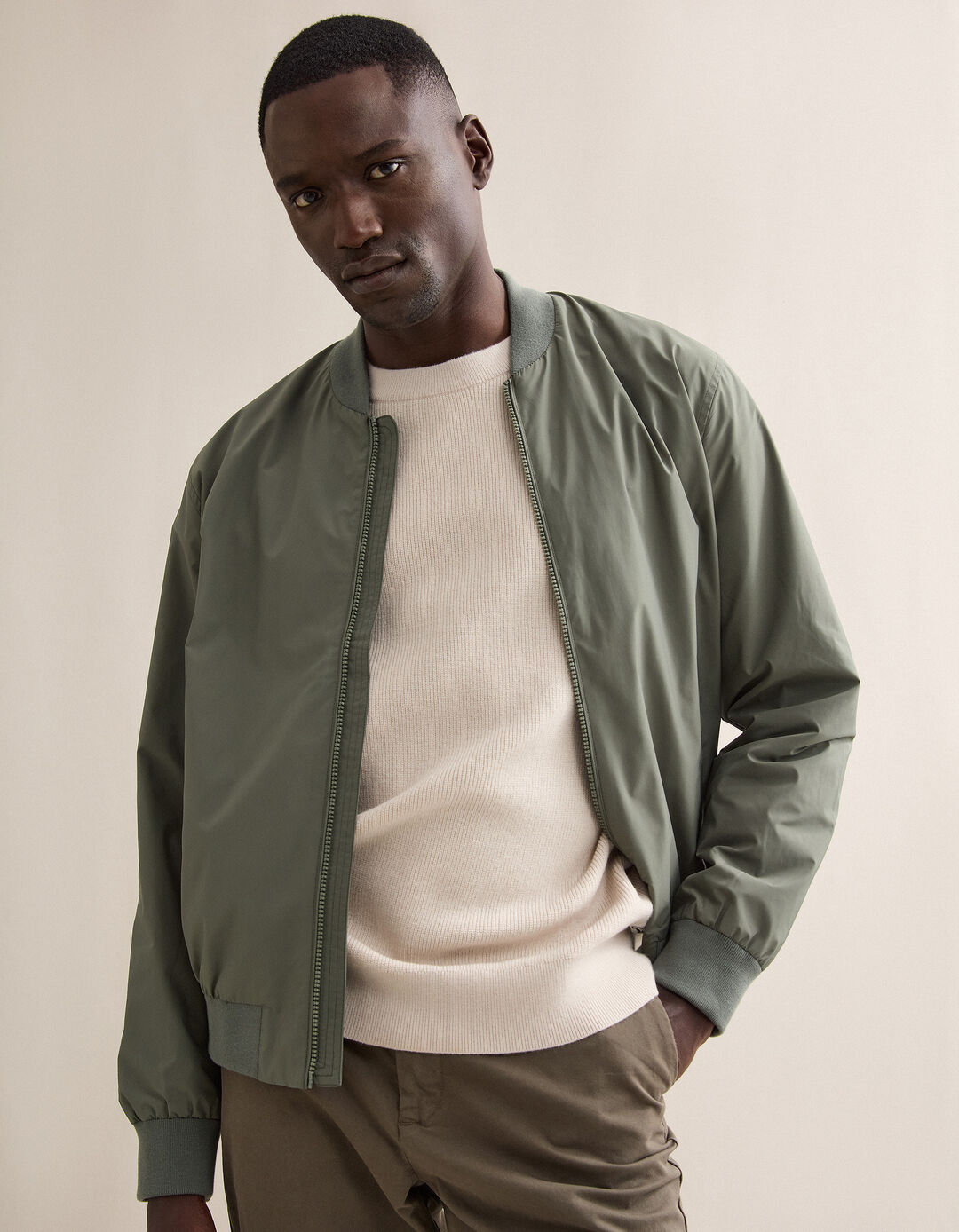 Casaco Bomber, Homem, Cinzento