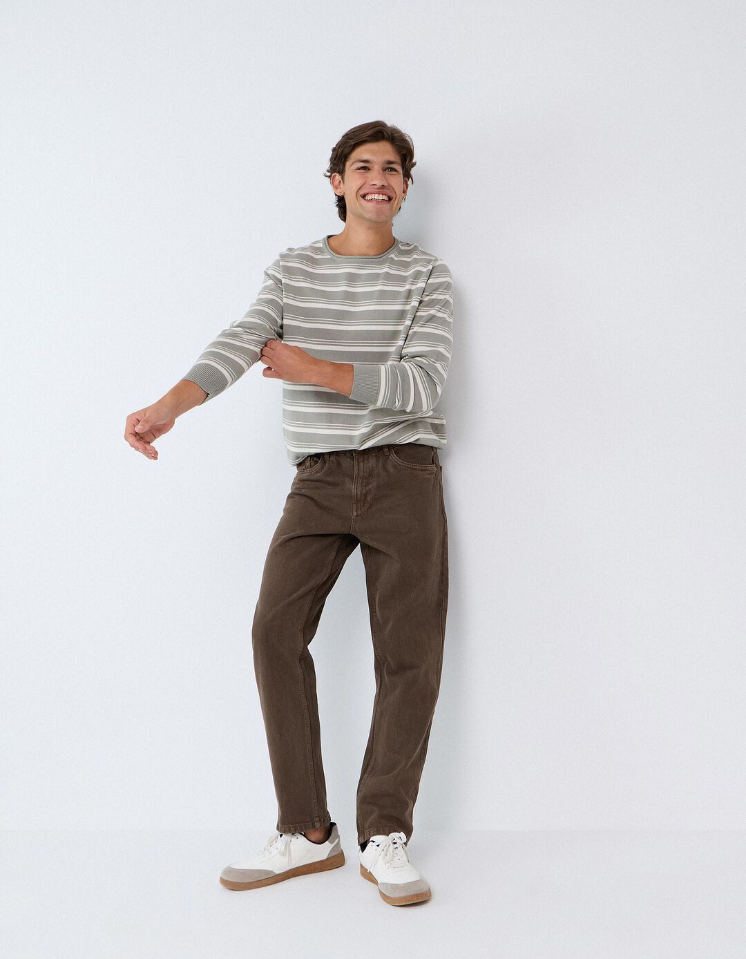 Cal&ccedil;as de Ganga Relaxed Fit, Homem, Castanho Escuro