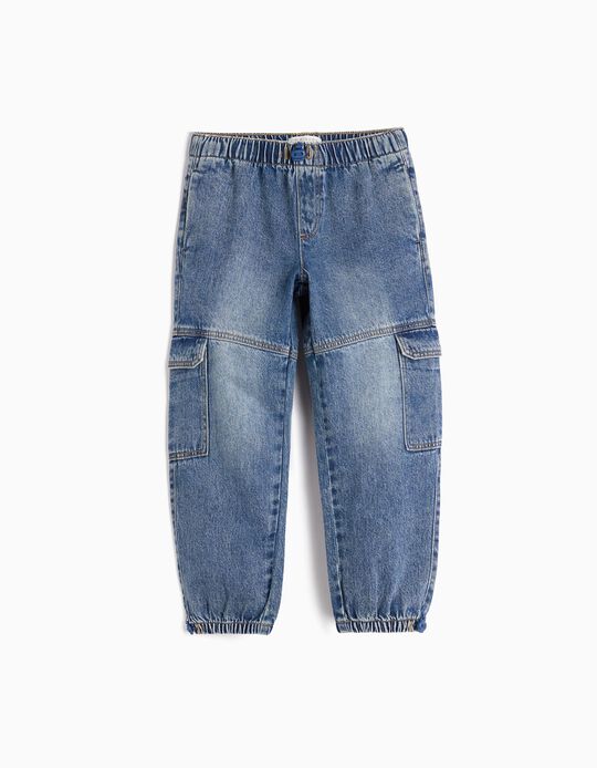 Comprar Online Calças Cargo, Menino, Azul