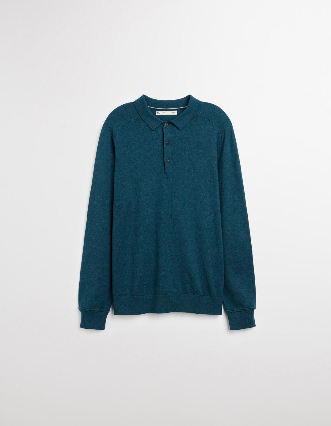 Polo com Caxemira, Homem, Verde Escuro