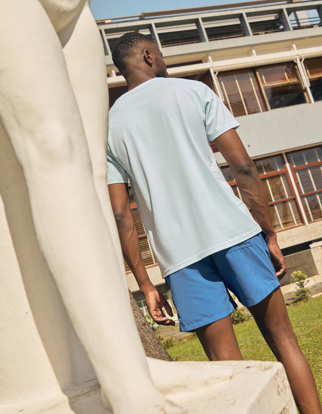 T-shirt Jersey Print, Homem, Azul Claro 