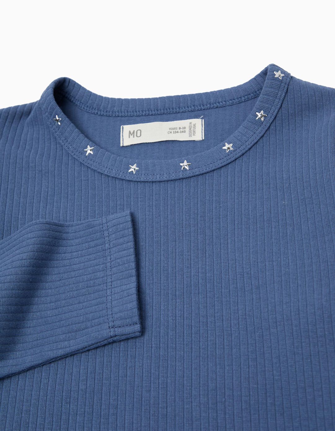 T-shirt Manga Comprida Cut Out, Menina, Azul