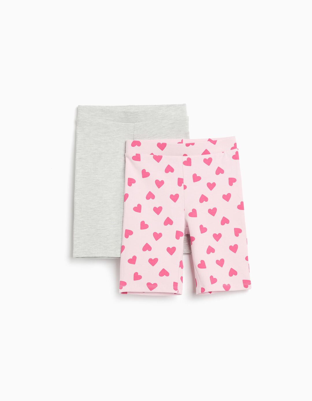 Pack 2 Leggings Cycling, Menina, Rosa Claro