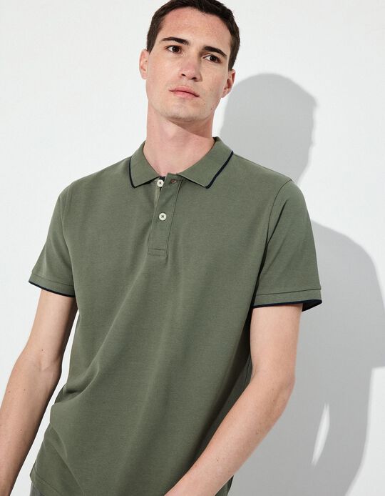 Comprar Online Polo Piquet Manga Curta, Homem, Verde Claro