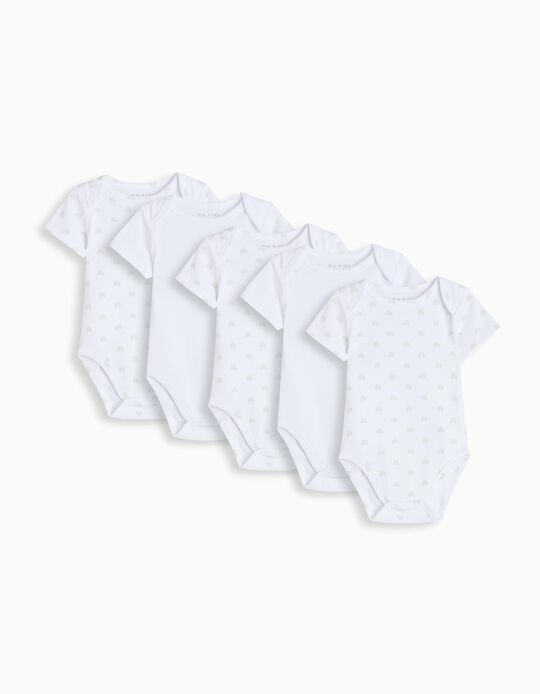 Comprar Online Pack 5 Bodies Manga Curta, Menino, Branco