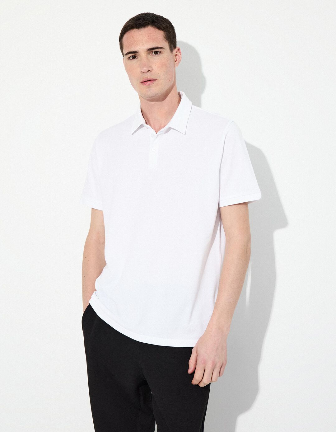 Polo Coolmax®, Homem, Branco