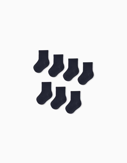 Comprar Online Pack 7 Pares de Meias Canela, Bebé, Azul Escuro