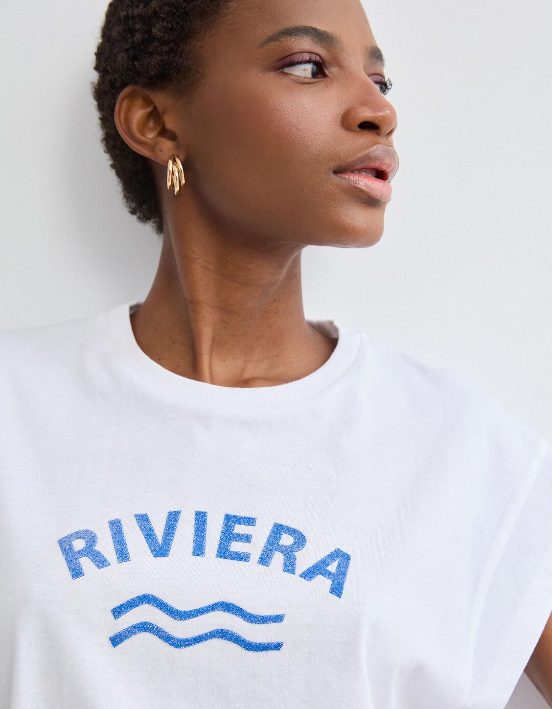 T-shirt Estampado, Mulher, Branco