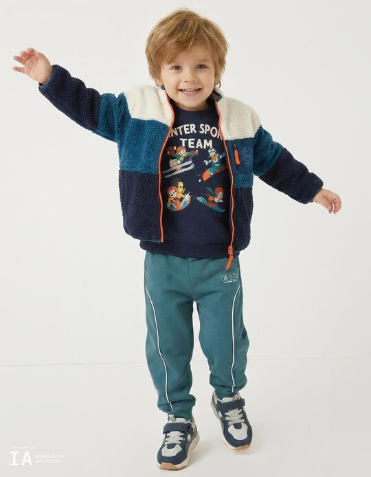 Comprar Online Casaco de Sherpa, Menino, Azul Escuro