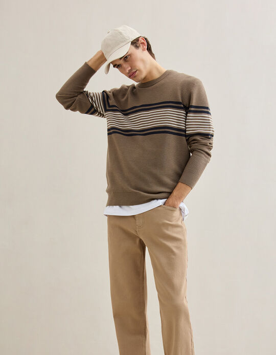 Comprar Online Camisola de Malha, Homem, Castanho