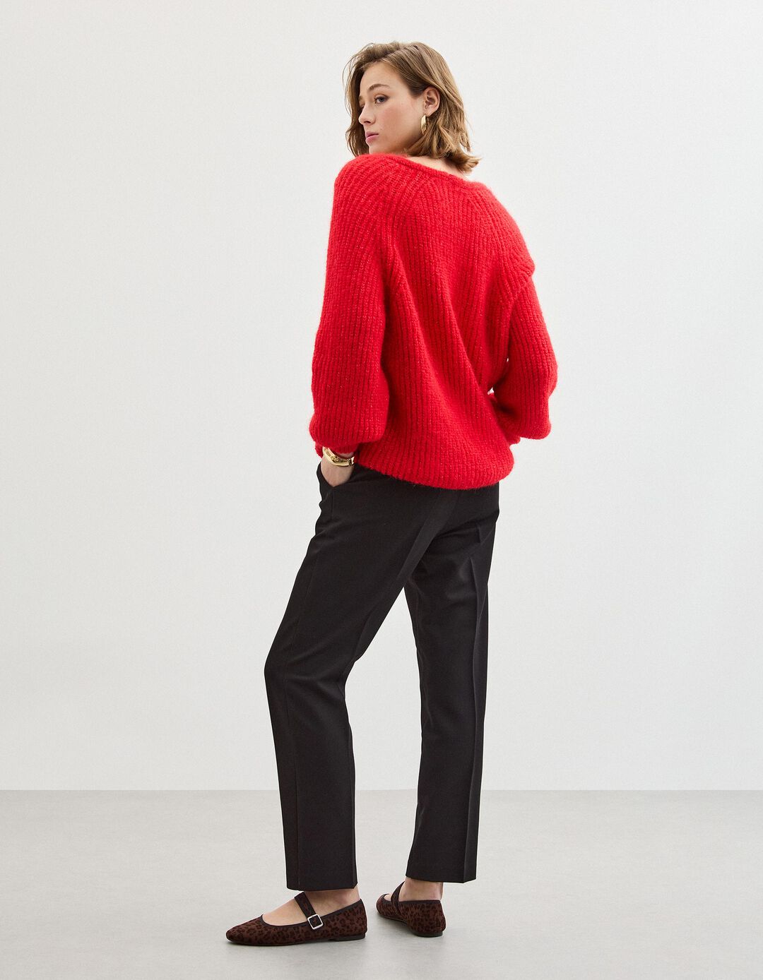 Cal&ccedil;as 'Tailored', Mulher, Preto