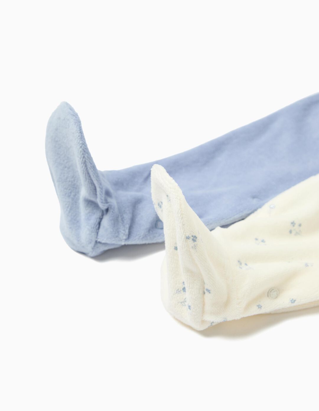 Pack 2 Babygrows Veludo, Rec&eacute;m-Nascido, Azul