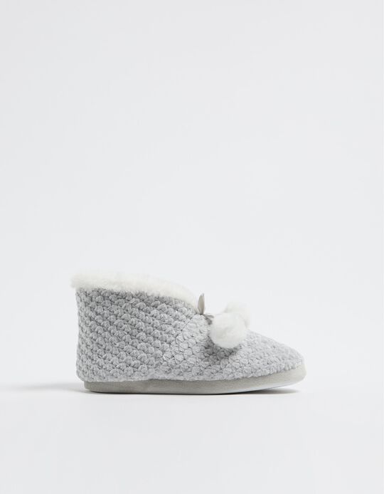 Comprar Online Botinhas Lurex Pompons, Mulher, Cinzento