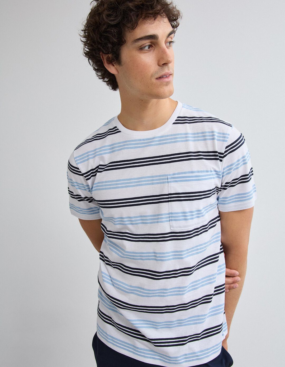 Pijama Riscas, Homem, Branco