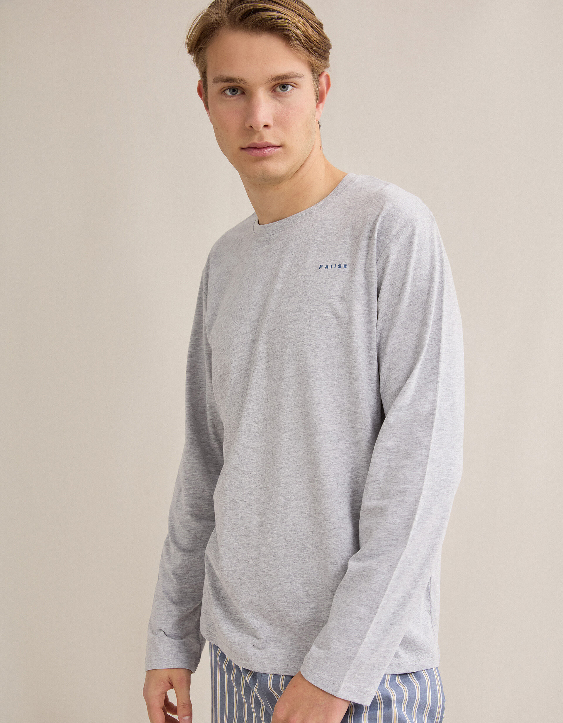 Comprar Online Pijama Riscas, Homem, Cinzento Claro