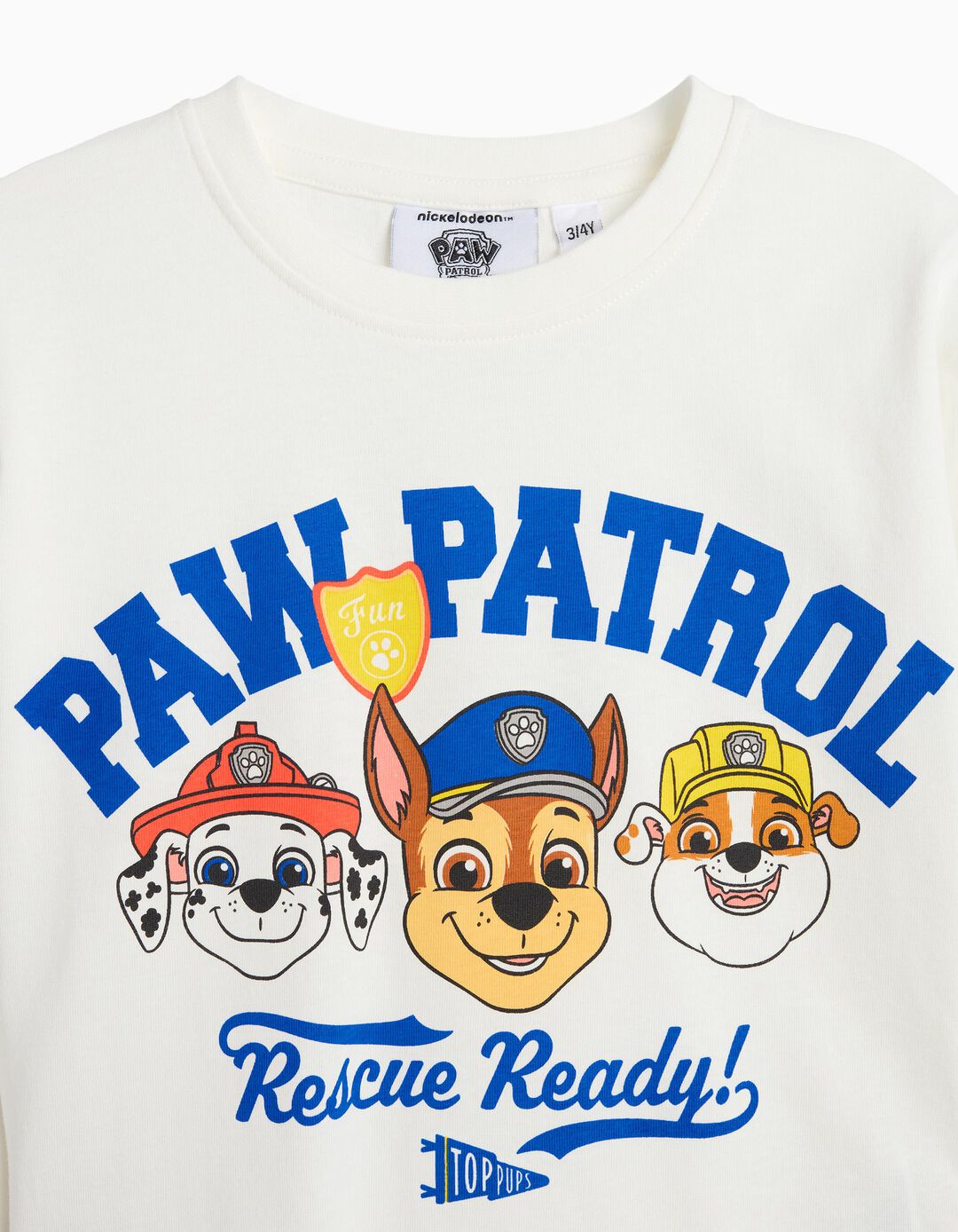 T-shirt Manga Comprida 'Paw Patrol', Menino, Branco